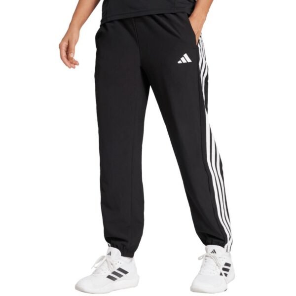 adidas Train Essentials 3-Stripes Woven Womens Pants Black JI8313