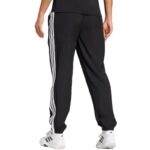 adidas Train Essentials 3-Stripes Woven Womens Pants Black JI8313 - Image 3