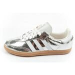 Adidas womens sports shoes Samba OG silver sneakers fashionable leather - Image 2