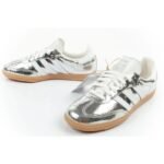 Adidas womens sports shoes Samba OG silver sneakers fashionable leather - Image 8