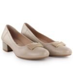 Beige womens pumps Jezzi 200-15 - Image 3