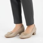 Beige womens pumps Jezzi 200-15 - Image 5