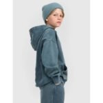 Boys sweatshirt with hood, open, 4F 4FJRAW25TSWSM2344-46S - Image 4