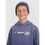 Boys sweatshirt with hood, open, 4F 4FJRAW25TSWSM2416-32S - Image 2