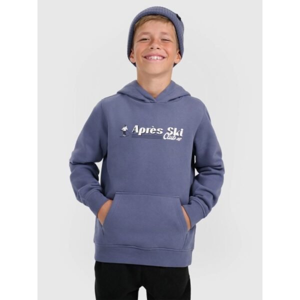 Boys sweatshirt with hood, open, 4F 4FJRAW25TSWSM2416-32S