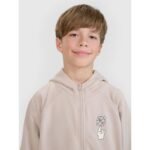 Boys zip-up sweatshirt with hood 4F 4FJRSS25TSWSM2103-83S - Image 2