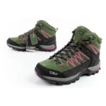 CMP Rigel womens trekking shoes leather durable waterproof ankle boots green - Image 8