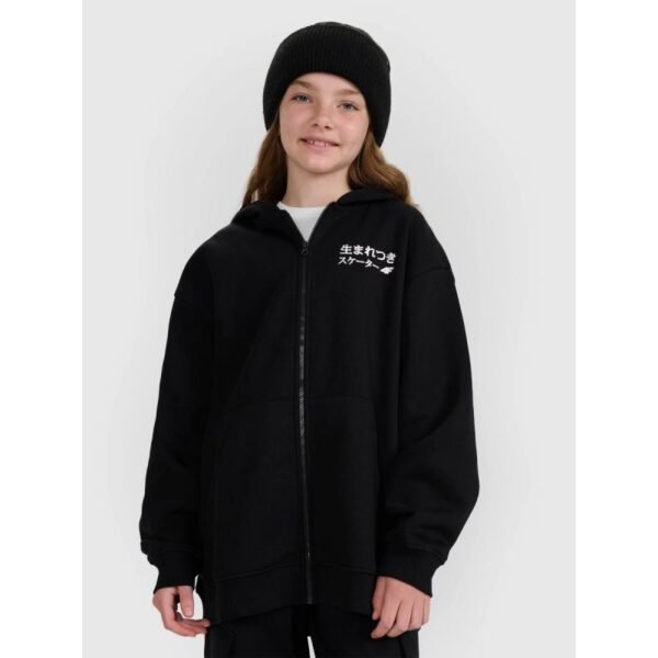 Girls sweatshirt with a hood, 4F 4FJRAW25TSWSF2516-20S
