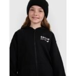 Girls sweatshirt with a hood, 4F 4FJRAW25TSWSF2516-20S - Image 3