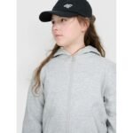 Girls sweatshirt with a hood, 4F 4FJWMM00TSWSF1861-25M - Image 4