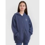 Girls sweatshirt with a hood, 4F 4FJWSS25TSWSF1482-22S