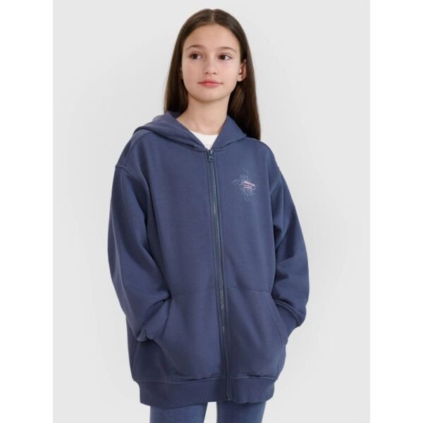 Girls sweatshirt with a hood, 4F 4FJWSS25TSWSF1482-22S