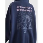 Girls sweatshirt with a hood, 4F 4FJWSS25TSWSF1482-22S - Image 3