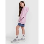 Girls sweatshirt with a hood, 4F 4FJWSS25TSWSF1482-52S - Image 8