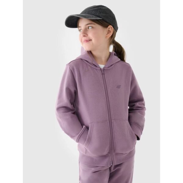 Girls sweatshirt with a hood, 4F Junior 4FJWMM00TSWSF1315-51S