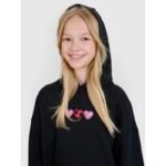 Girls sweatshirt with a hood, open, 4F 4FJRSS25TSWSF2235-20S