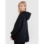 Girls sweatshirt with a hood, open, 4F 4FJRSS25TSWSF2235-20S - Image 3