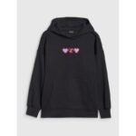 Girls sweatshirt with a hood, open, 4F 4FJRSS25TSWSF2235-20S - Image 5