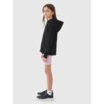 Girls sweatshirt with a zipper and hood 4F 4FJWSS25TSWSF1706-20S - Image 3