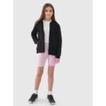 Girls sweatshirt with a zipper and hood 4F 4FJWSS25TSWSF1706-20S - Image 5