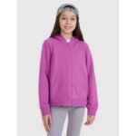 Girls sweatshirt with a zipper and hood 4F 4FJWSS25TSWSF1706-50S