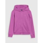 Girls sweatshirt with a zipper and hood 4F 4FJWSS25TSWSF1706-50S - Image 6