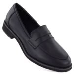Jezzi SFY25128 black leather lords shoes