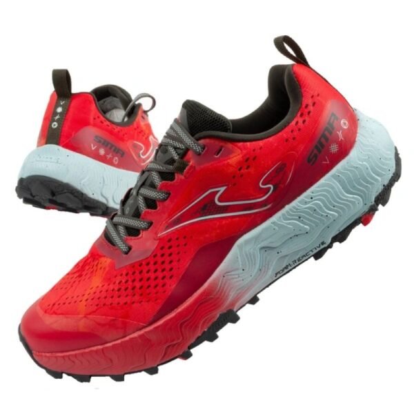 Joma mens Sima trail running shoes, cushioned, red