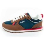 Lee Cooper mens sneakers, fashionable, comfortable, durable, navy blue, brown - Image 2
