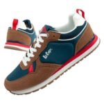 Lee Cooper mens sneakers, fashionable, comfortable, durable, navy blue, brown