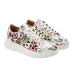 Lee Cooper womens lace sneakers beige platform