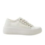 Lee Cooper womens sports shoes sneakers white platform lace - Image 2