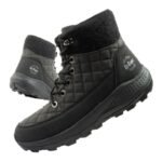 Lee Cooper womens winter hiking sports shoes, insulated, black, eco-leather