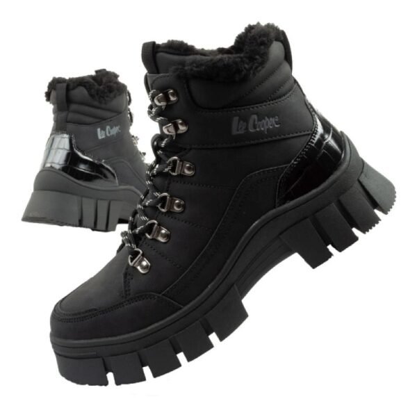 Lee Cooper womens winter hiking sports shoes, insulated, black, high