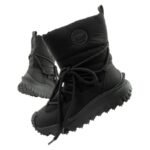 Lee Cooper womens winter hiking sports shoes, insulated, black, natural leather