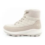 Lee Cooper womens winter hiking sports shoes, insulated, cream, eco-leather - Image 2