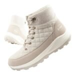 Lee Cooper womens winter hiking sports shoes, insulated, cream, eco-leather