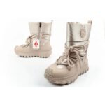 Lee Cooper womens winter trekking sports shoes, insulated, beige, natural leather - Image 8