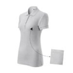 Malfini Cotton W MLI-21303 light gray melange polo shirt