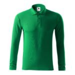 Malfini Pique Polo LS M MLI-22116 grass green polo shirt - Image 2