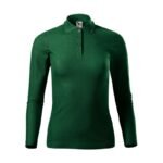 Malfini Pique Polo LS W MLI-231D3 dark green polo shirt - Image 2