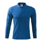 Malfini Single J. LS M polo shirt MLI-21114 azure - Image 5