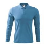Malfini Single J. LS M polo shirt MLI-21114 azure - Image 7