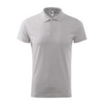 Malfini Single J. M MLI-20203 light gray melange polo shirt - Image 5