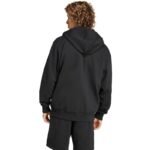 Mens adidas All Szn Fleece Full-Zip Hoodie Black IX1249 - Image 3