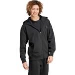 Mens adidas All Szn Fleece Full-Zip Hoodie Black IX1249 - Image 4