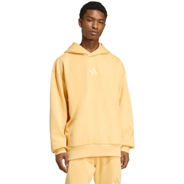 Mens adidas All Szn Fleece Hoodie Yellow KT3105
