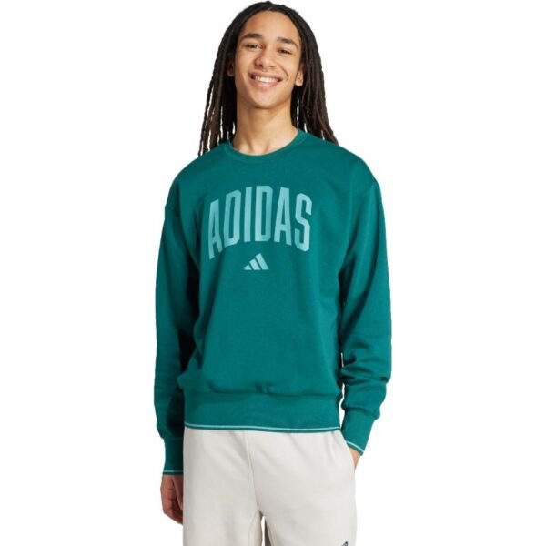 Mens adidas Collegiate Sweatshirt Green JM1733