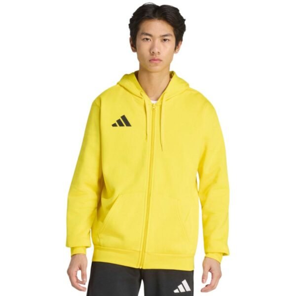 Mens adidas Entrada 26 Full Zip Hoody Yellow KF8964