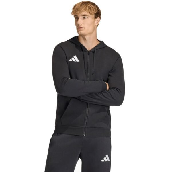Mens adidas Entrada 26 FZ Hoody Black KF5945